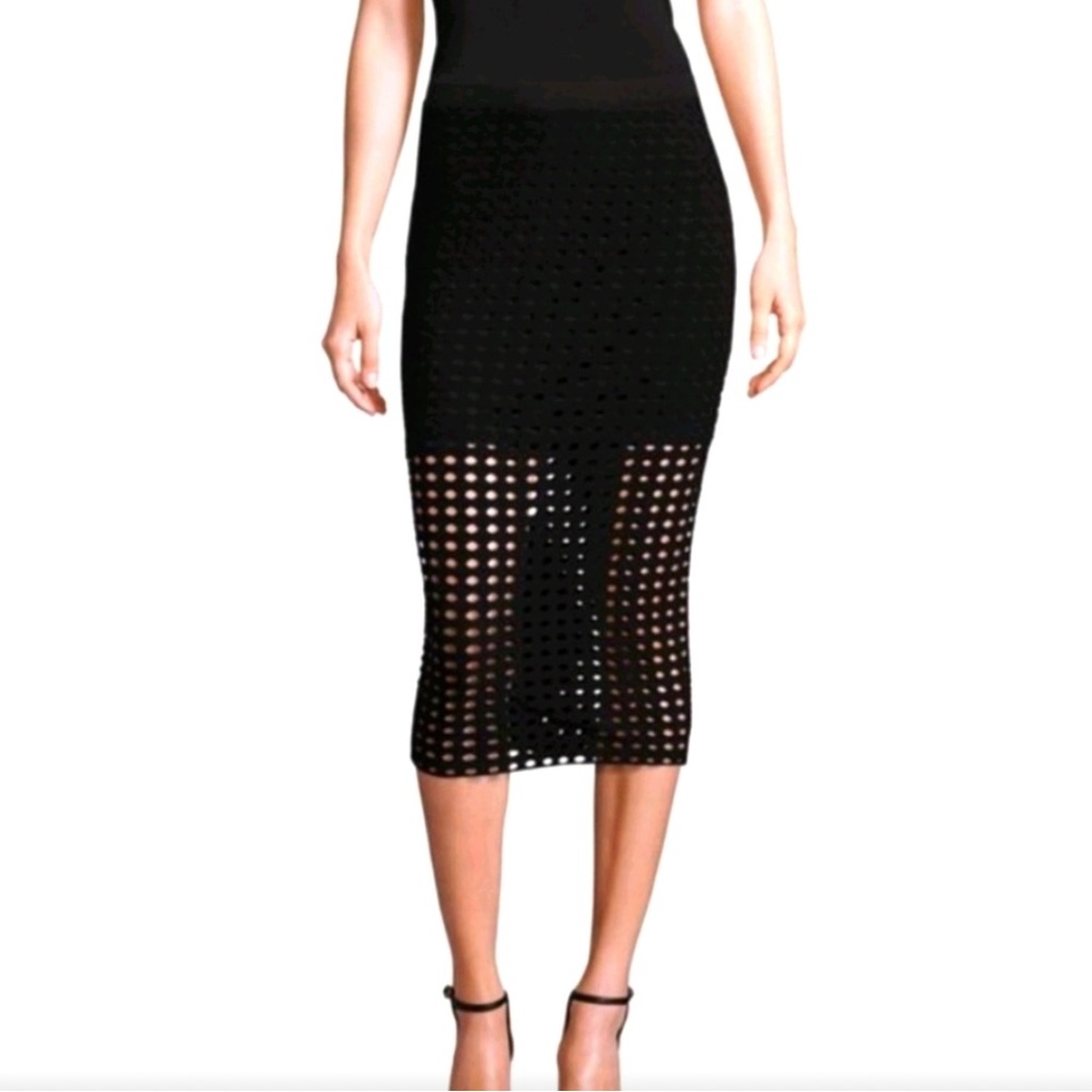 NWT ALEXANDER WANG T Circle Hole Midi Skirt